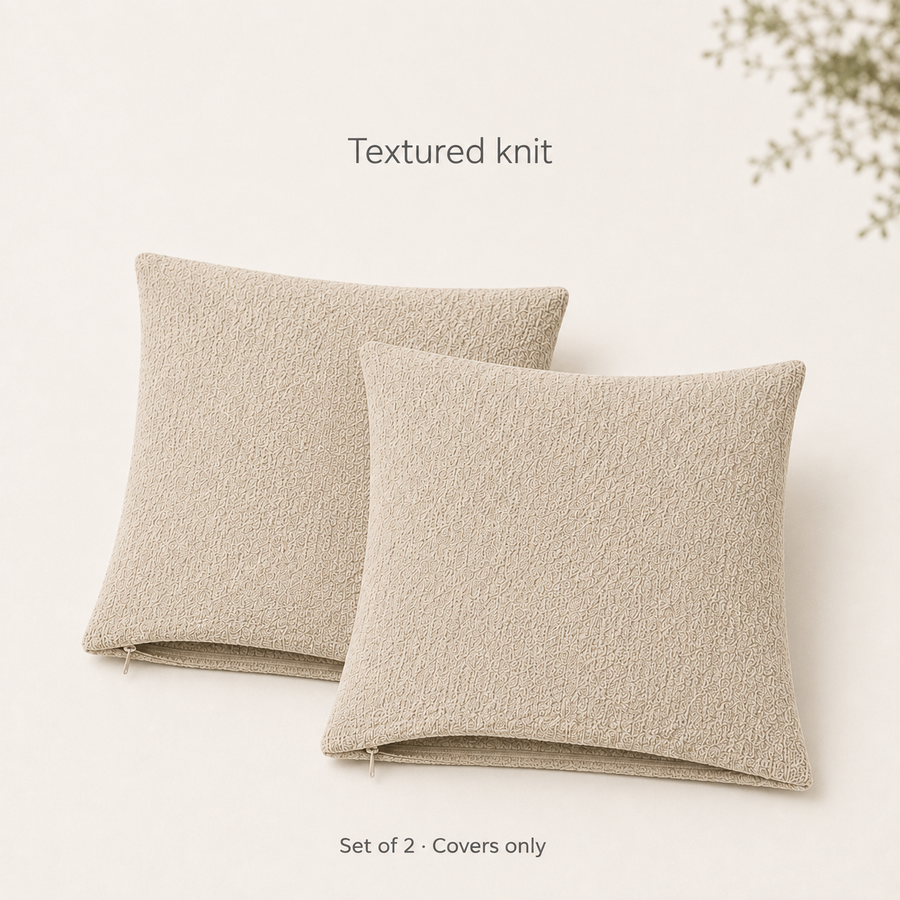Bouclé Decorative Pillow Cover Set