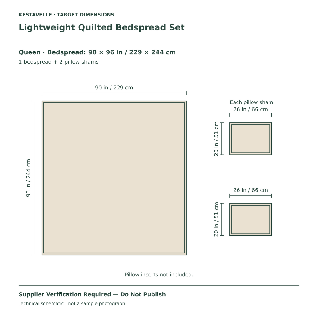 Lightweight Quilted Bedspread Set