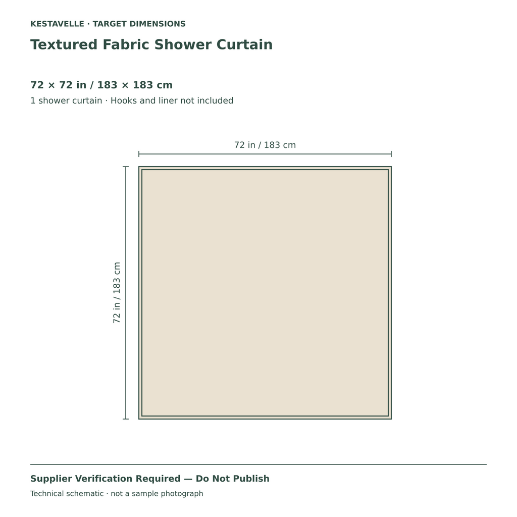 Textured Fabric Shower Curtain