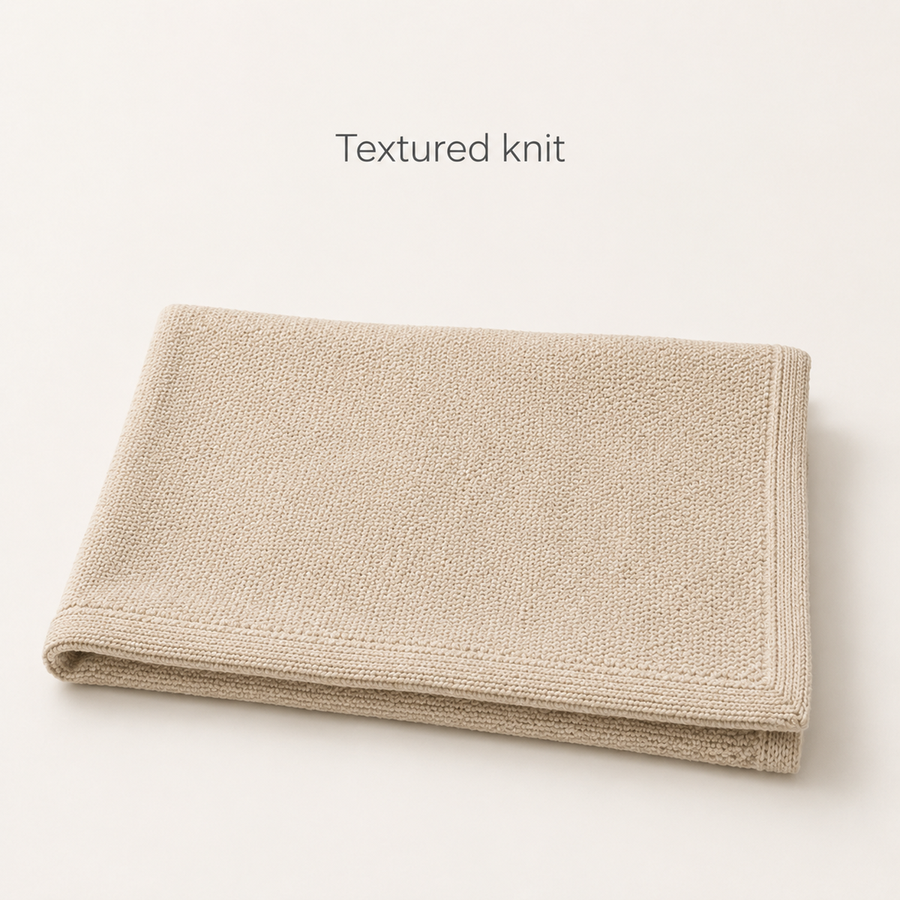 Textured Knit Throw Blanket