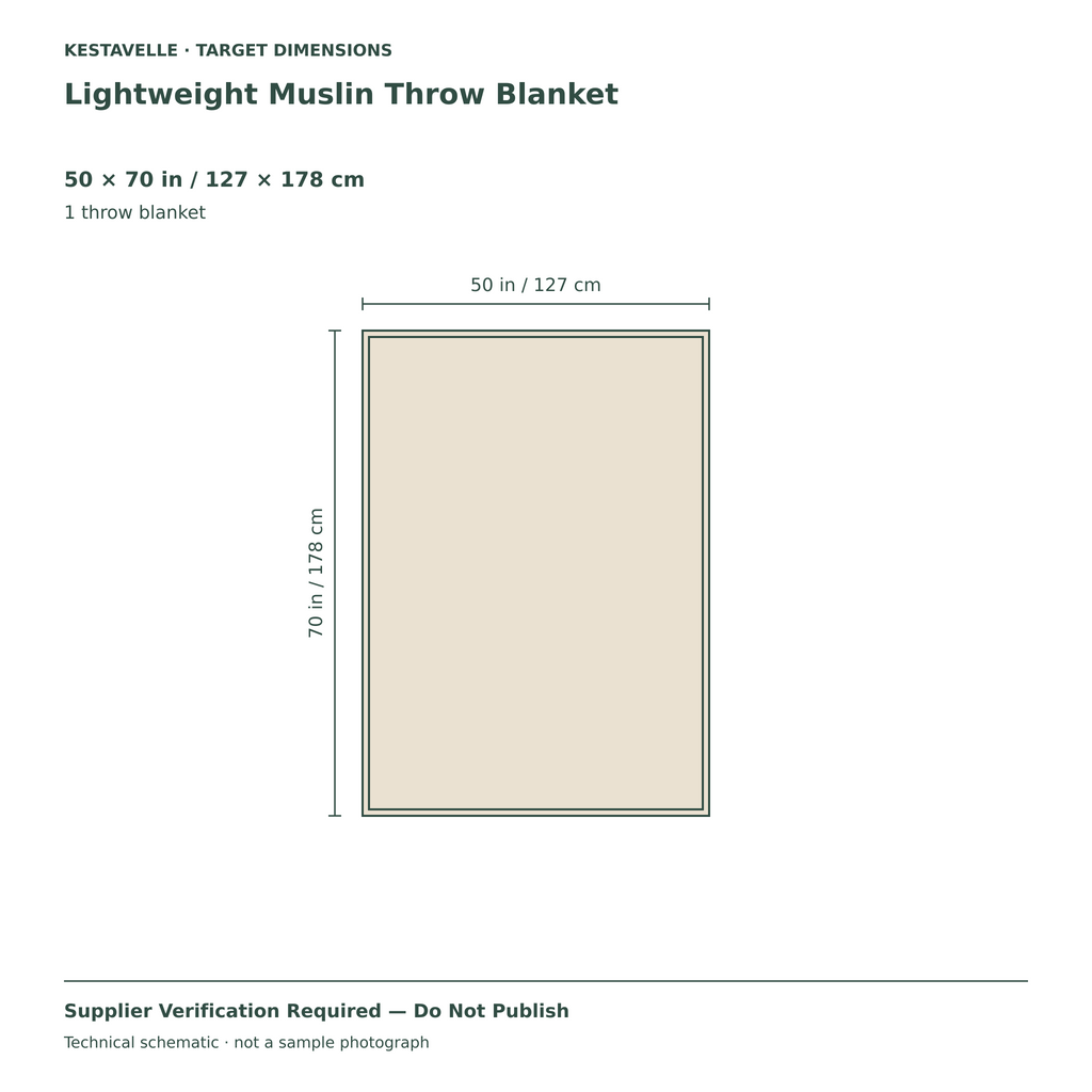 Lightweight Muslin Throw Blanket