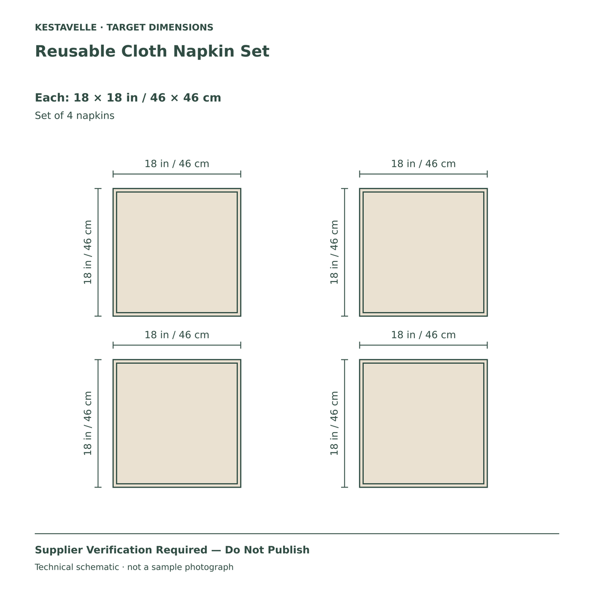 Reusable Cloth Napkin Set
